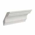 Architectural Products By Outwater 2-3/4 in. x 2-3/4 in. x 6 in. Long Plain Polyurethane Crown Molding Sample 3P5.37.01291